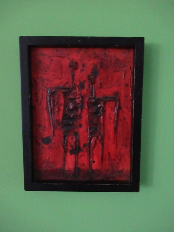 Mid Century Modern Signed Luzon Abstract Impasto Painting On Etsy