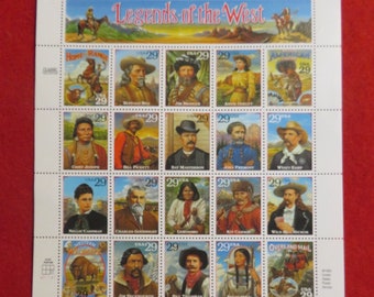 1994 Legends Of The West US Scott #2870 Mint NH Postage Stamp Sheet Of 20 - Recalled