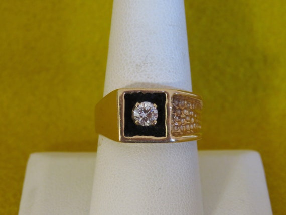 Unique 1980's Diamond 14 Karat Yellow Gold Statem… - image 1