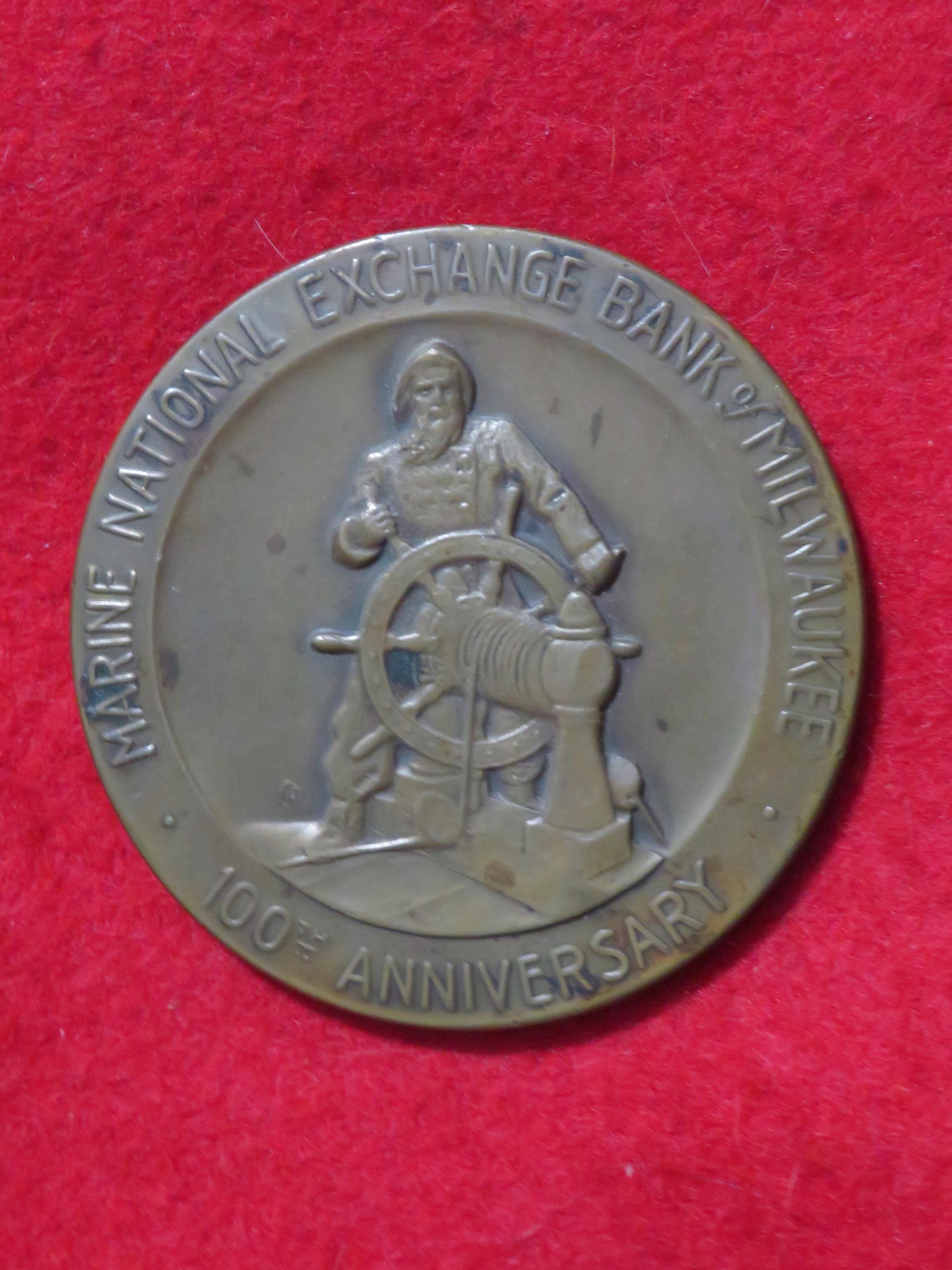 Original 1930 Marine National Exchange Bank Milwaukee Bronze 100th