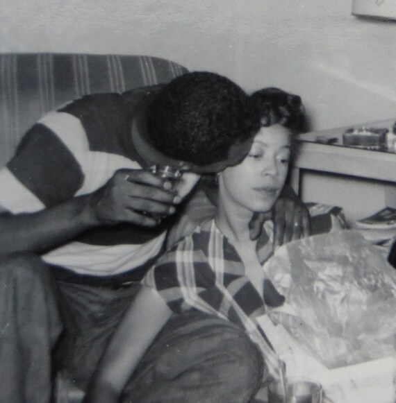 Young Love Cute 1950 S African American Couple Under A Etsy