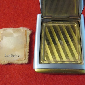Vintage 1950&#39;s MCM Lentheric France Pop Up Ladies Compact - Mid Century Design