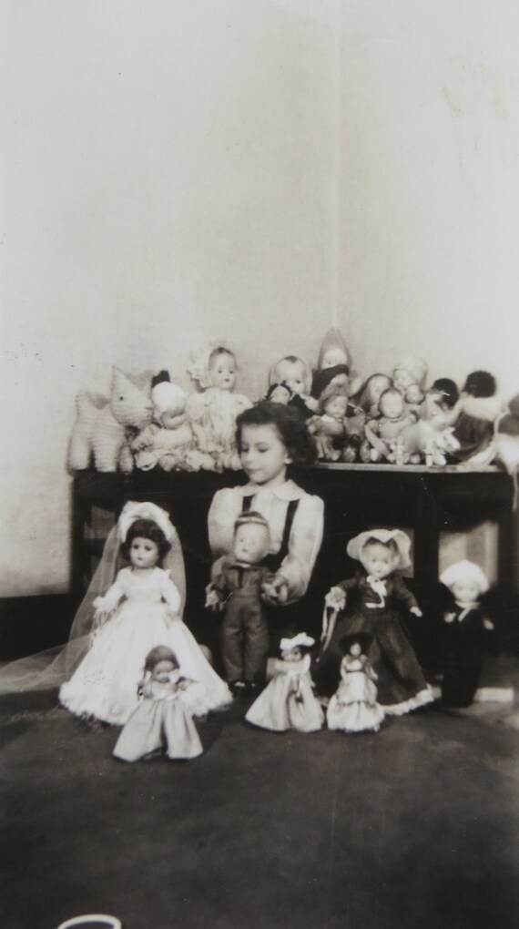 1940 S Adorable Little Girl With Her Doll Collection Etsy