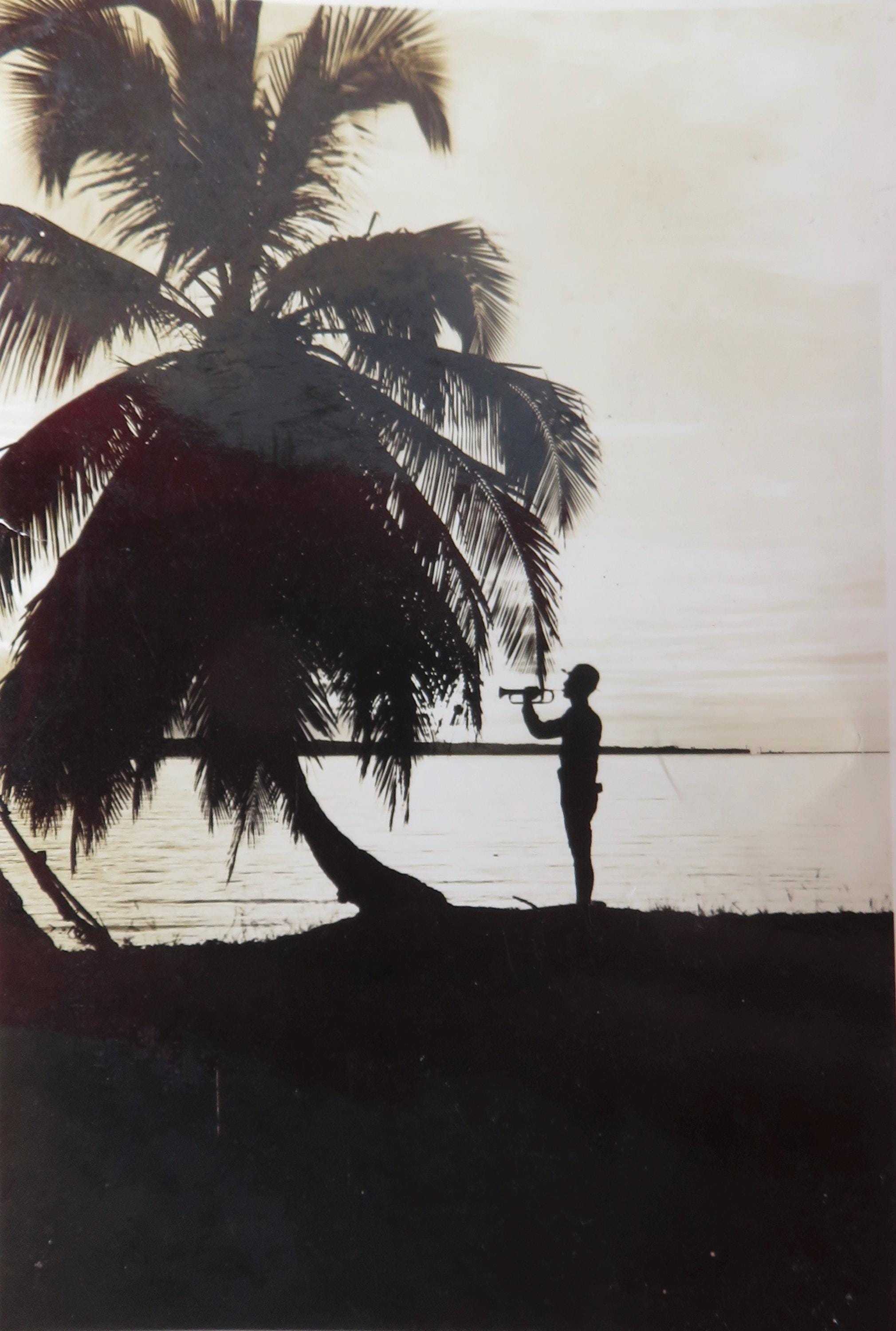 1940s WWII Hawaii Photo – US Army Bugler at Sunset - Etsy