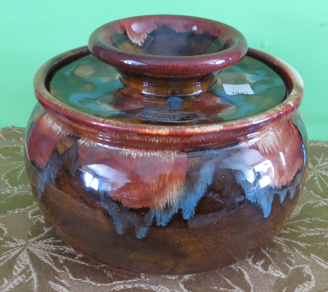 Amazing Dryden Pottery Potter's Wheel Large Lidded Jar Free Shipping Etsy