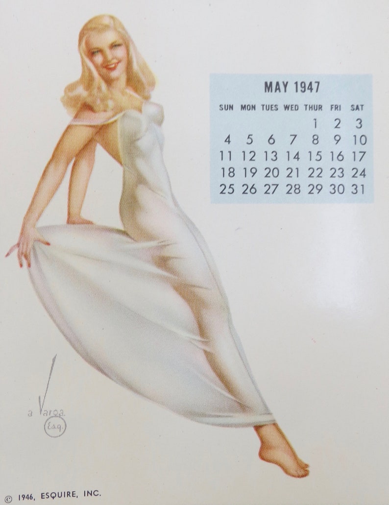 may-1947-alberto-vargas-esquire-pin-up-girl-mini-calendar-page-etsy