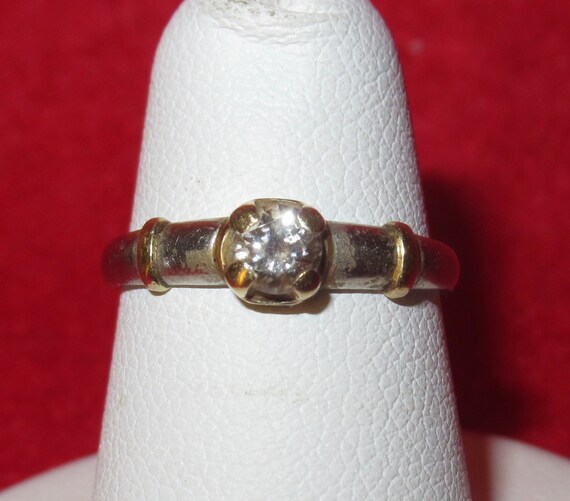 Vintage 1960's Ladies Platinum Diamond Engagement… - image 7