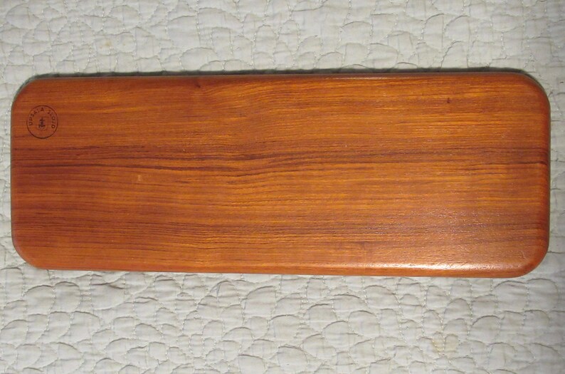 Mid Century 1950/'s Teak Johnny Mattsson For Upsala Slojd Wood Serving Tray Made In Sweden