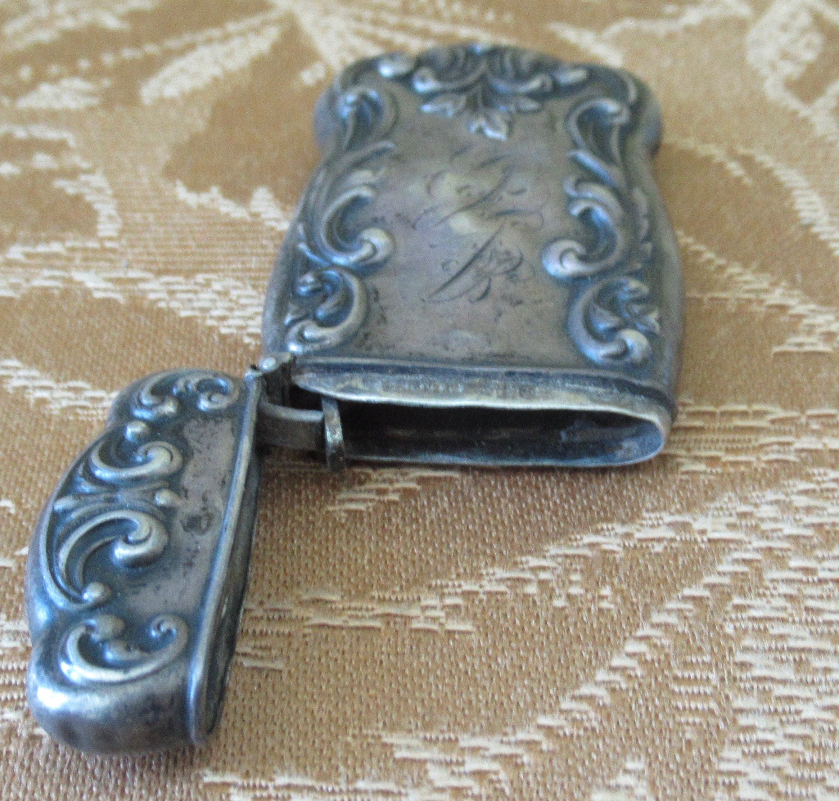 Antique 1890's Art Nouveau Sterling Silver Match Safe - Monogramed J ...