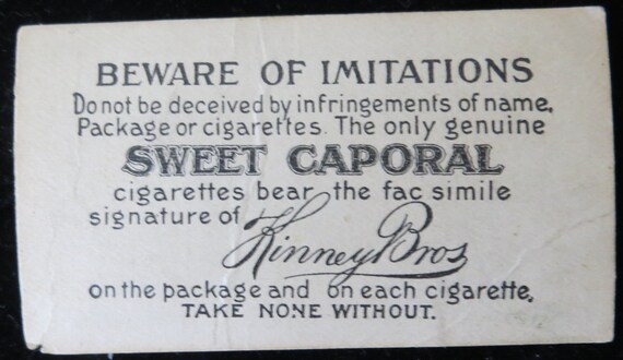 Vintage 1890s Verona Jarbeau Tobacco Card