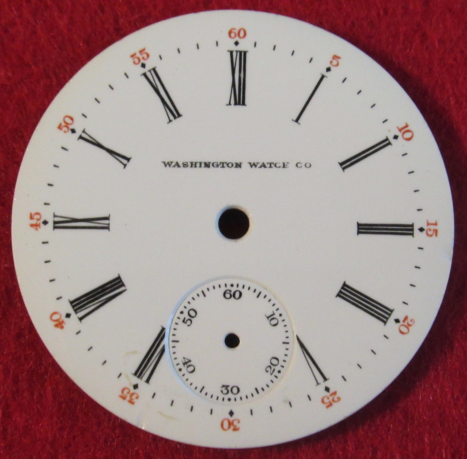 Original Pocket Watch Face Replacement Washington Watch Etsy