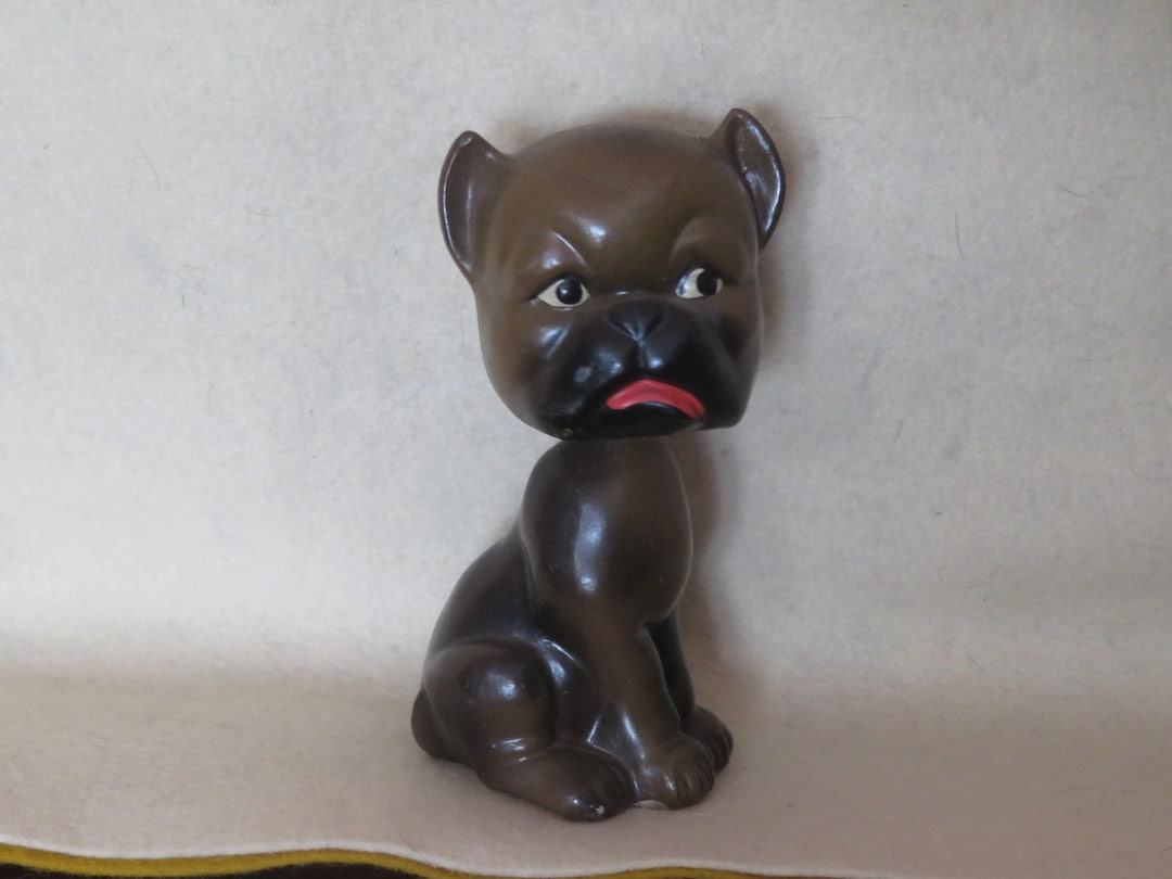 Adorable 1960's Sad Bulldog Puppy Dog Bobble Head Nodder Figurine - Etsy