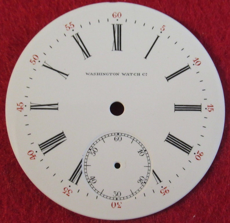 Original Pocket Watch Face Replacement Washington Watch Etsy