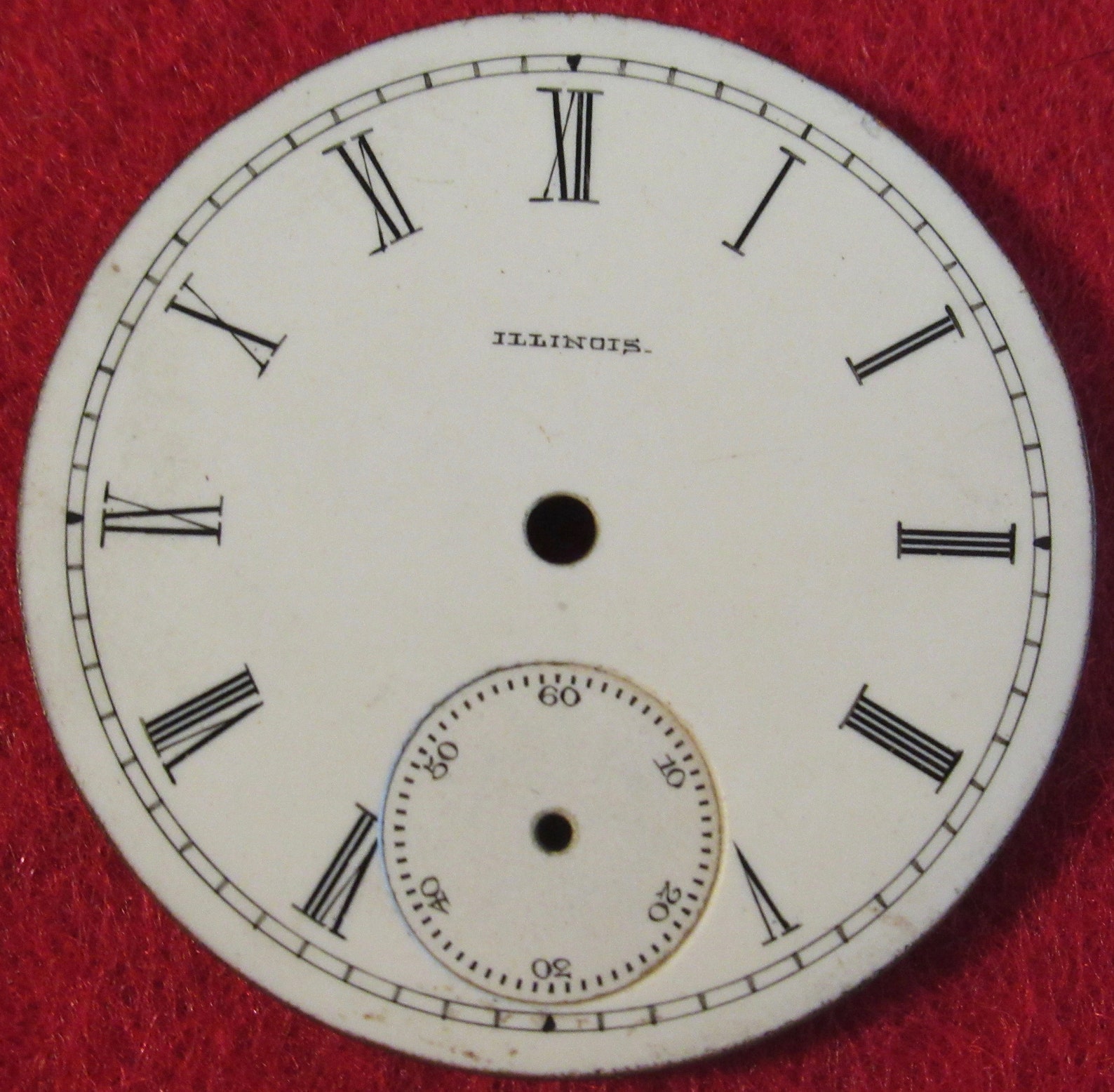 Original Pocket Watch Face Replacement Illinois 32mm Steam Etsy