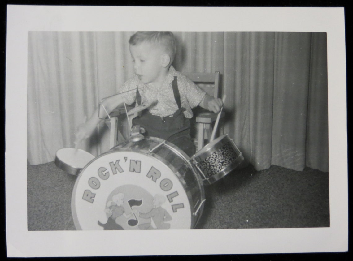 Rock n Roll 1950's Little Drummer Boy Snapshot Photo Etsy