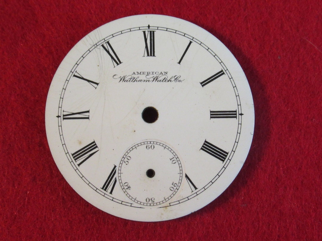 Original Pocket Watch Face Replacement American Waltham Watch Co 45mm