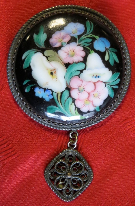 Vintage 1920's Arts & Crafts Style Floral Ceramic 
