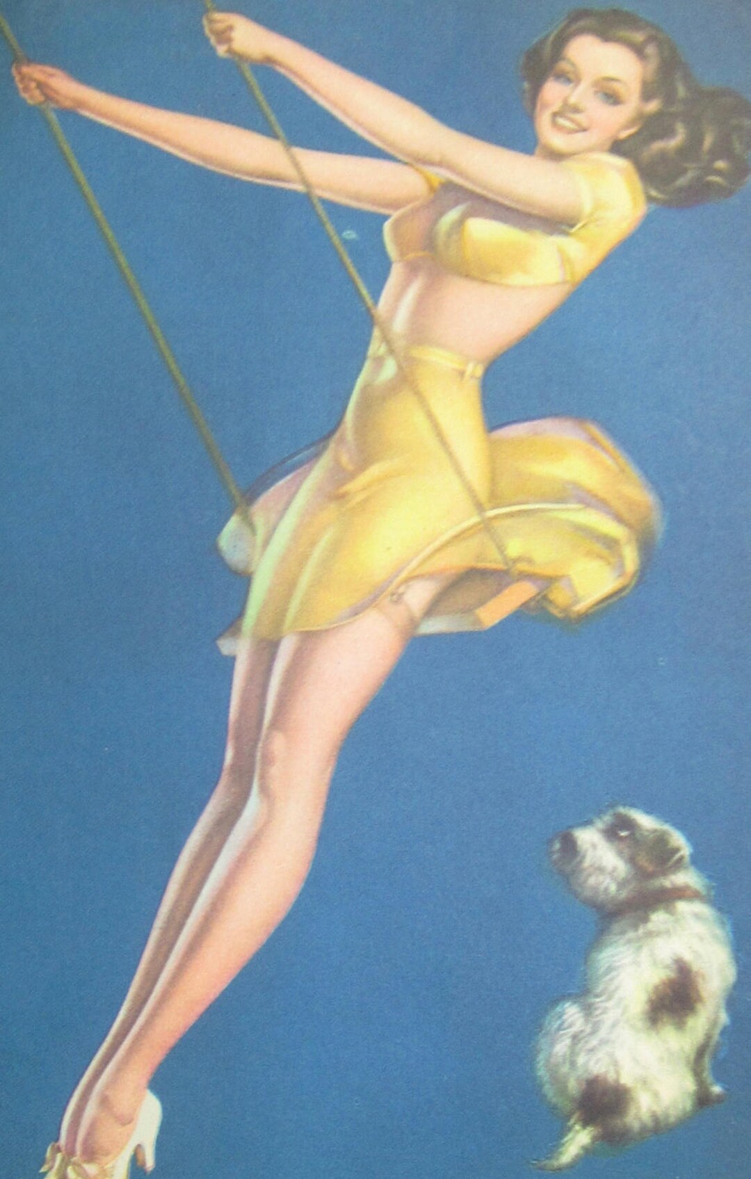 Sexy 1940's Pin up Girl Calendar Art Print She Knows the Ropes Free