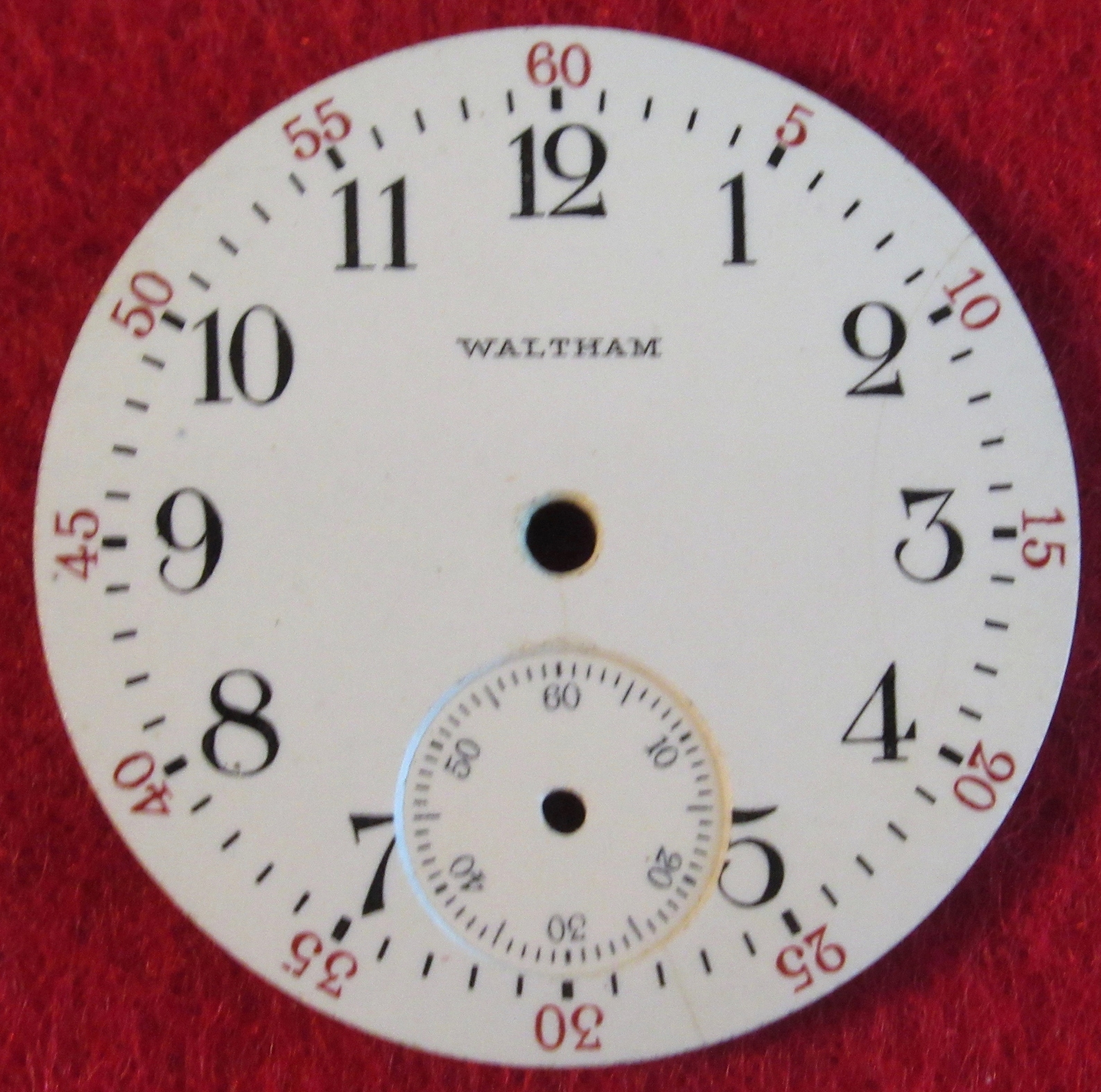 Original Pocket Watch Face Replacement Waltham 28mm Steam Punk Etsy