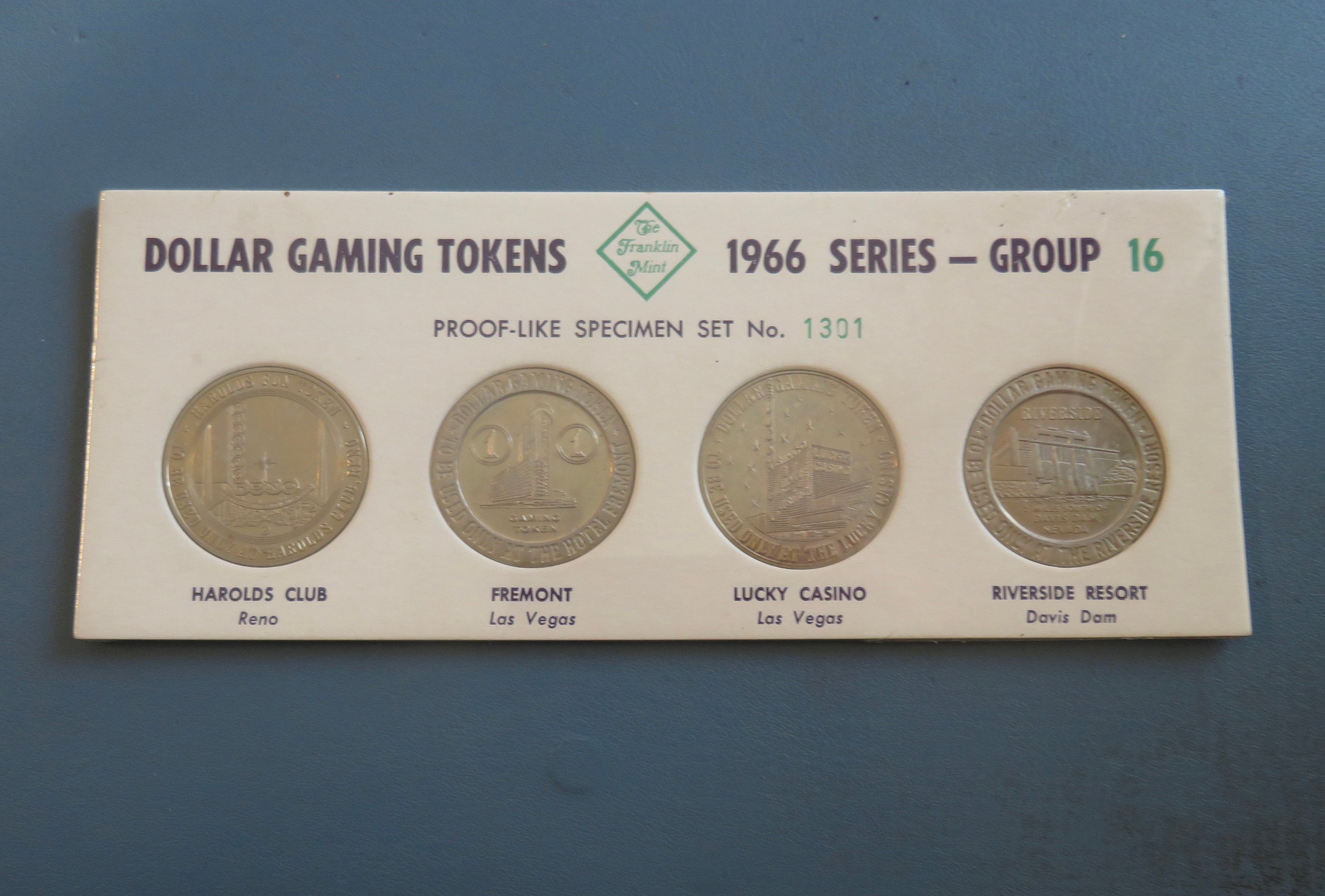 1966 Franklin Mint Dollar Gaming Tokens: Harold's Club, Fremont