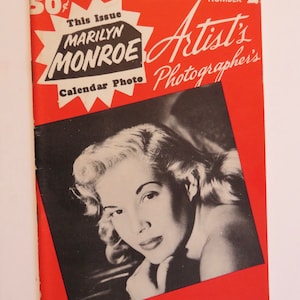 Marilyn Monroe Original 1950&#39;s Artist&#39;s Photographer&#39;s Magazine #2 - Free Shipping