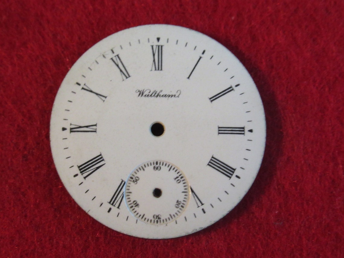 Original Pocket Watch Face Replacement Waltham 29mm Steam Punk Etsy