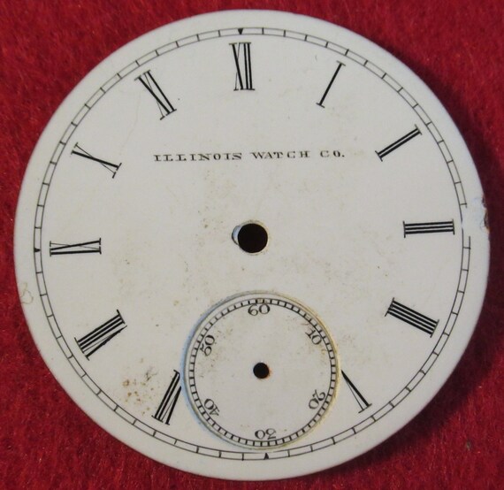 Original Pocket Watch Face Replacement Illinois Watch… Gem