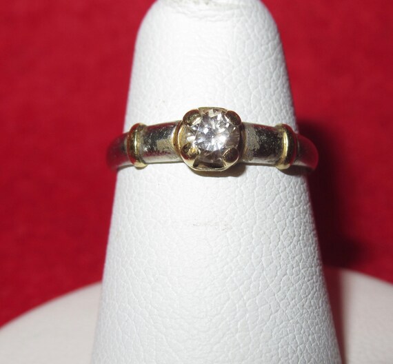 Vintage 1960's Ladies Platinum Diamond Engagement… - image 2