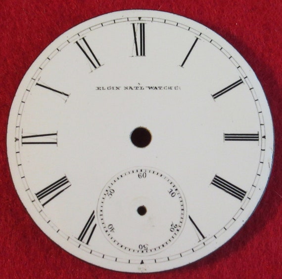 Original Pocket Watch Face Replacement Elgin National… Gem