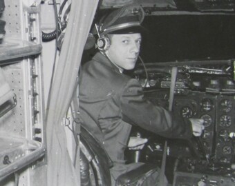 1950s Capital Airlines Pilot Snapshot: Vintage Airplane Photo