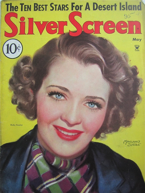 Original May 1935 Ruby Keeler Silver Screen Magazine Cover by | Etsy