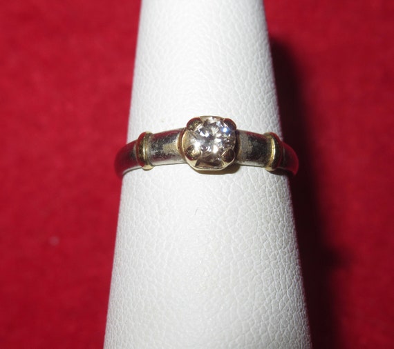 Vintage 1960's Ladies Platinum Diamond Engagement… - image 5