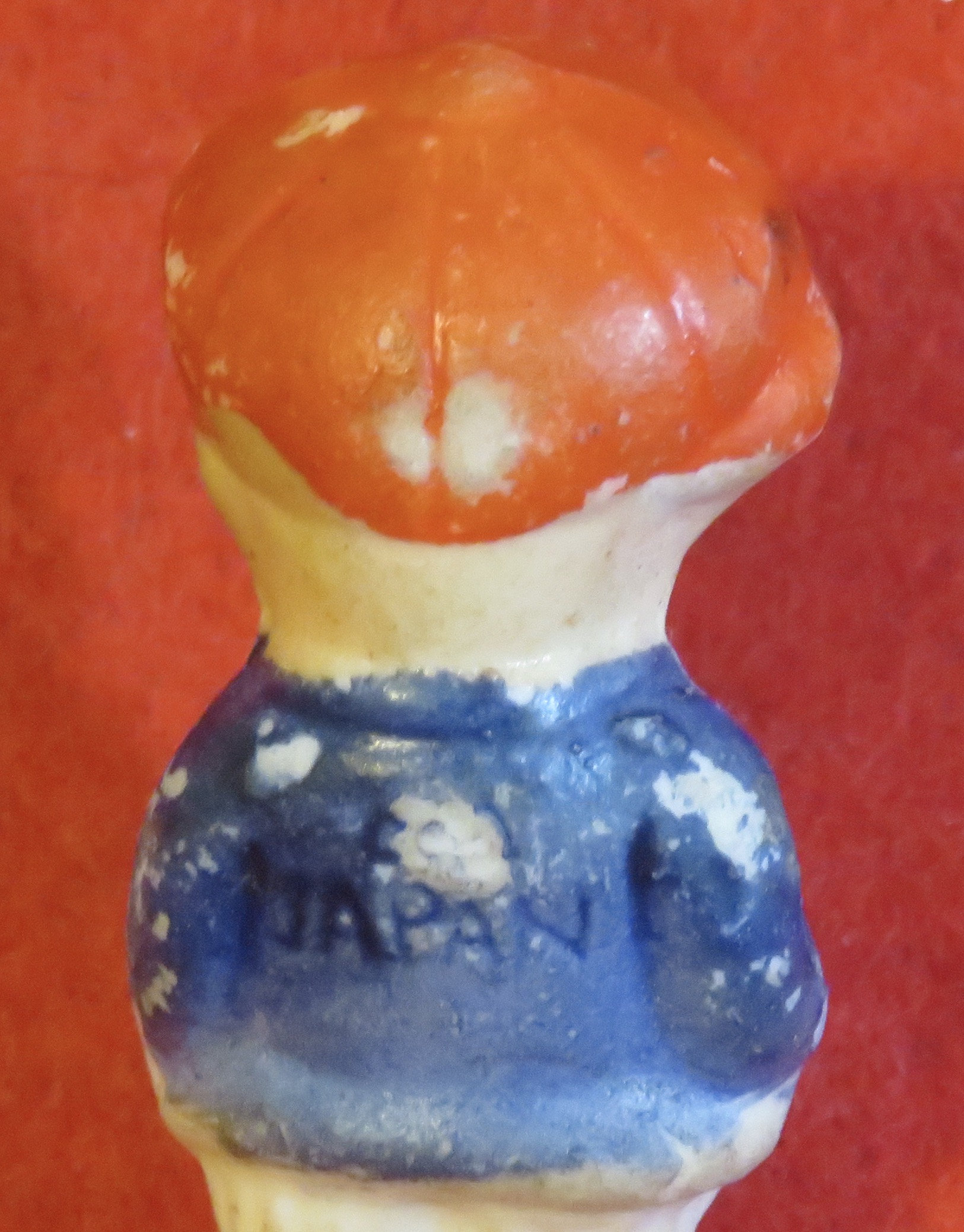 Vintage 1920's Bisque Angry Little Boy Toy Doll Figurine