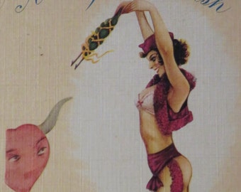 Sexy 1940's A California Dish Pretty Pin Up Girl Linen Postcard By Jusmet - Hot Tamale
