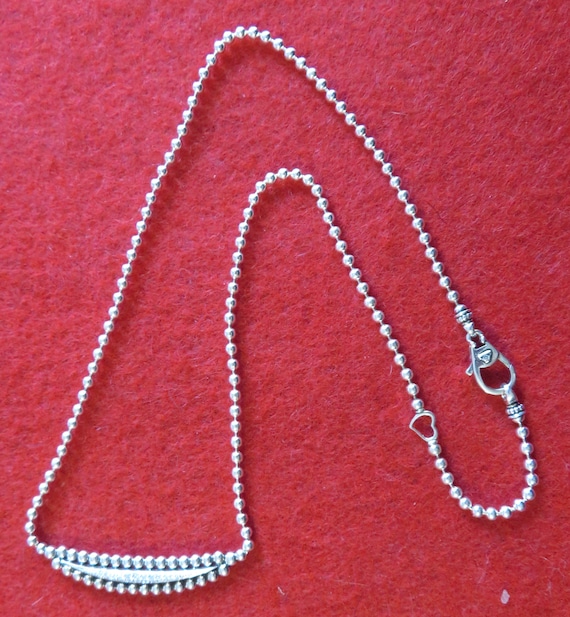 Original Lagos Sterling Silver Diamond Necklace Gem