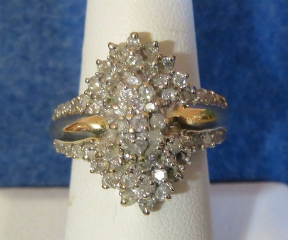 Amazing 1960's Diamond 14 Karat Yellow & White Go… - image 9