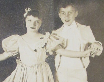 Childhood Sweethearts - 1920's Young Dance Partners Studio Photo - 5 x 7