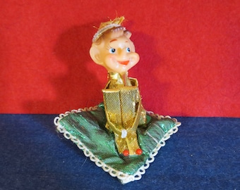 Vintage 1950s Christmas Elf Knee Hugger Ornament – Made in Japan