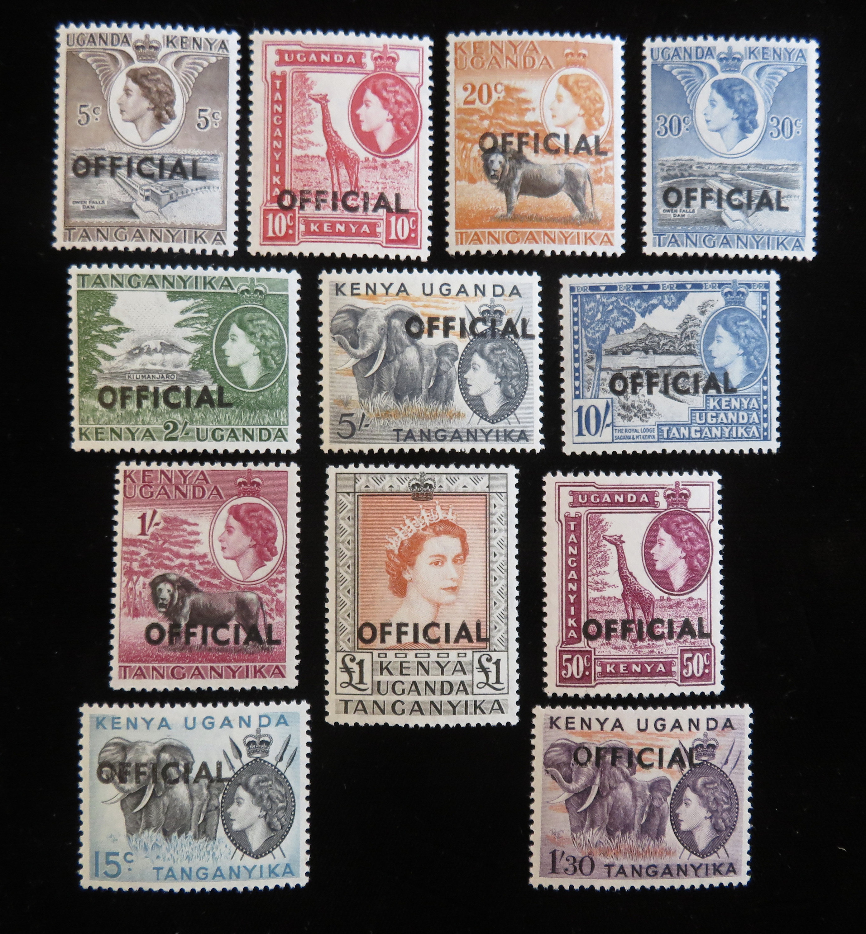 1959 Tanganyika Scott #01 - 012 Mint Hinged Postage Stamp Set - Etsy