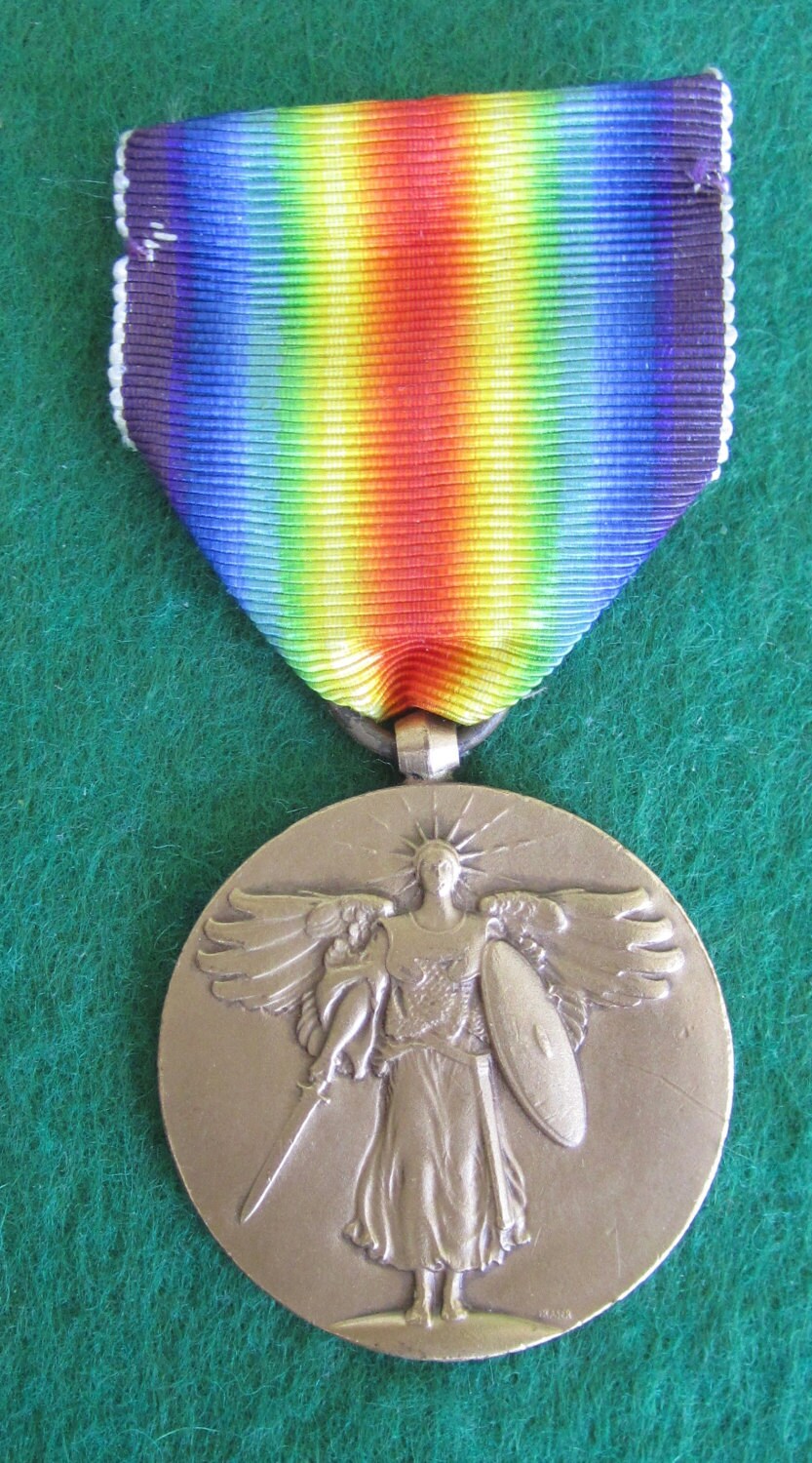 Service Ribbon Ww1 Original 1910's World War I Service Medal & Ribbon Pin - Atlantic Fleet ...