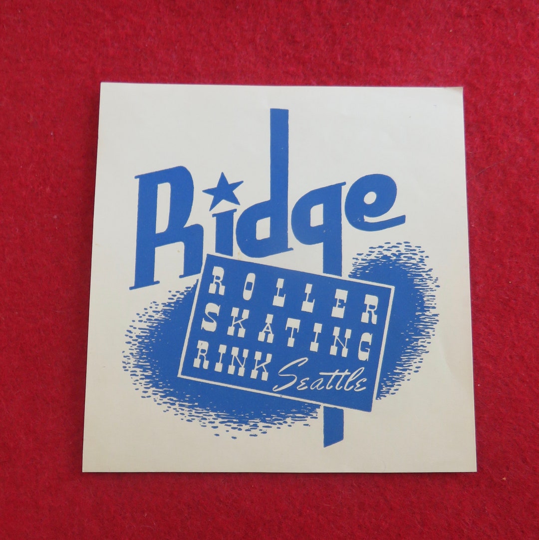Vintage 1950's Ridge Roller Skating Rink Seattle Souvenir Decal Etsy