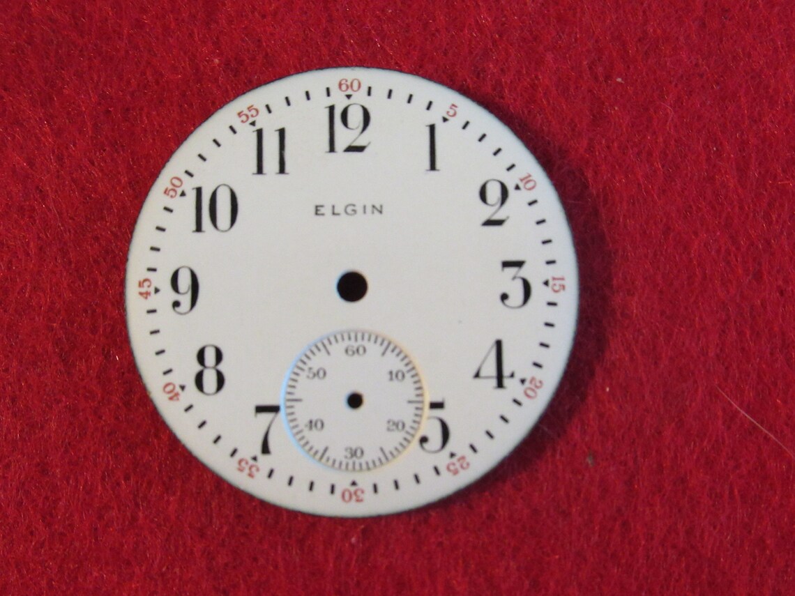 Original Pocket Watch Face Replacement Elgin 29 Mm Steam Punk Etsy