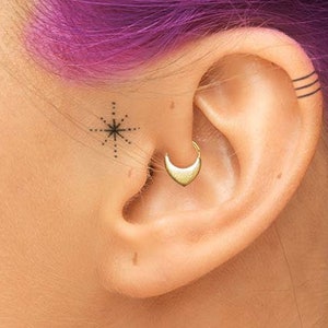 Solid 14k Gold, Daith Piercing Jewelry, Daith Earring, Triangle Daith, Cartilage Hoop Earring, 20g, 20 Gauge, 16 Gauge, 16g, 18 Gauge, 18g