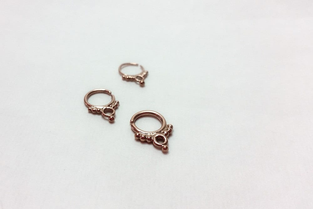 Solid Rose Gold Septum Jewelry Gold Septum Ring Hippie Nose Etsy Israel