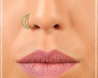 Solid Gold Nose Ring | Gold Nose Ring | Nose Hoops | Nose Ring 20g | Indian Nose Ring | Nose Ring | 18 Gauge Nose Ring | 22 Gauge Nose Ring