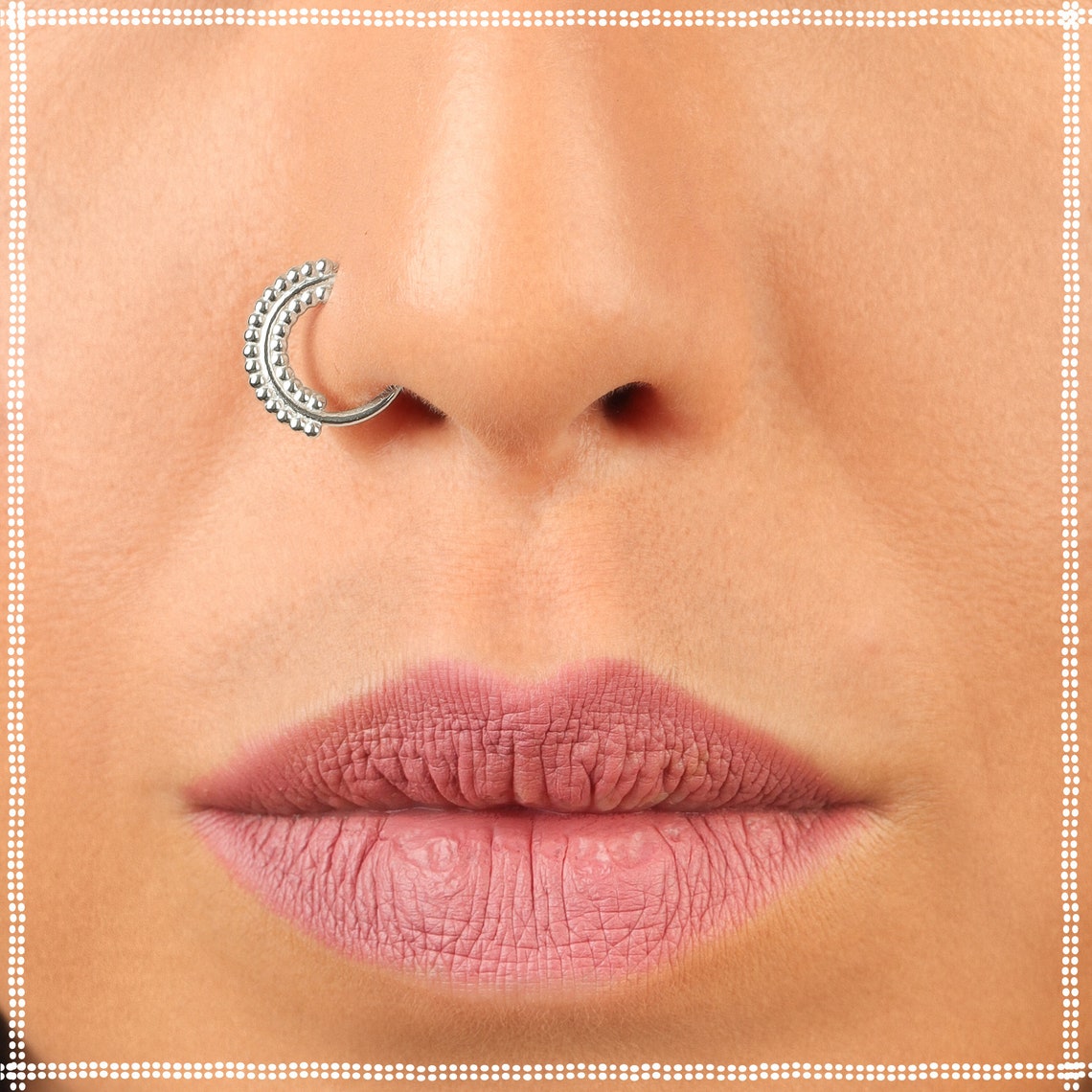 Silver Nose Ring 18 Gauge Nose Ring Indian Nose Ring Etsy