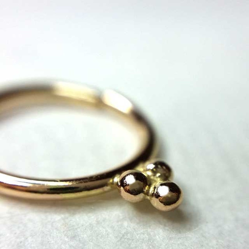 Solid Gold Septum Jewelry Gold Septum Ring 16g Gold Septum 16g Hippie Piercing Gold Septum Ring India Nose Ring Gold Septum Ring 14g