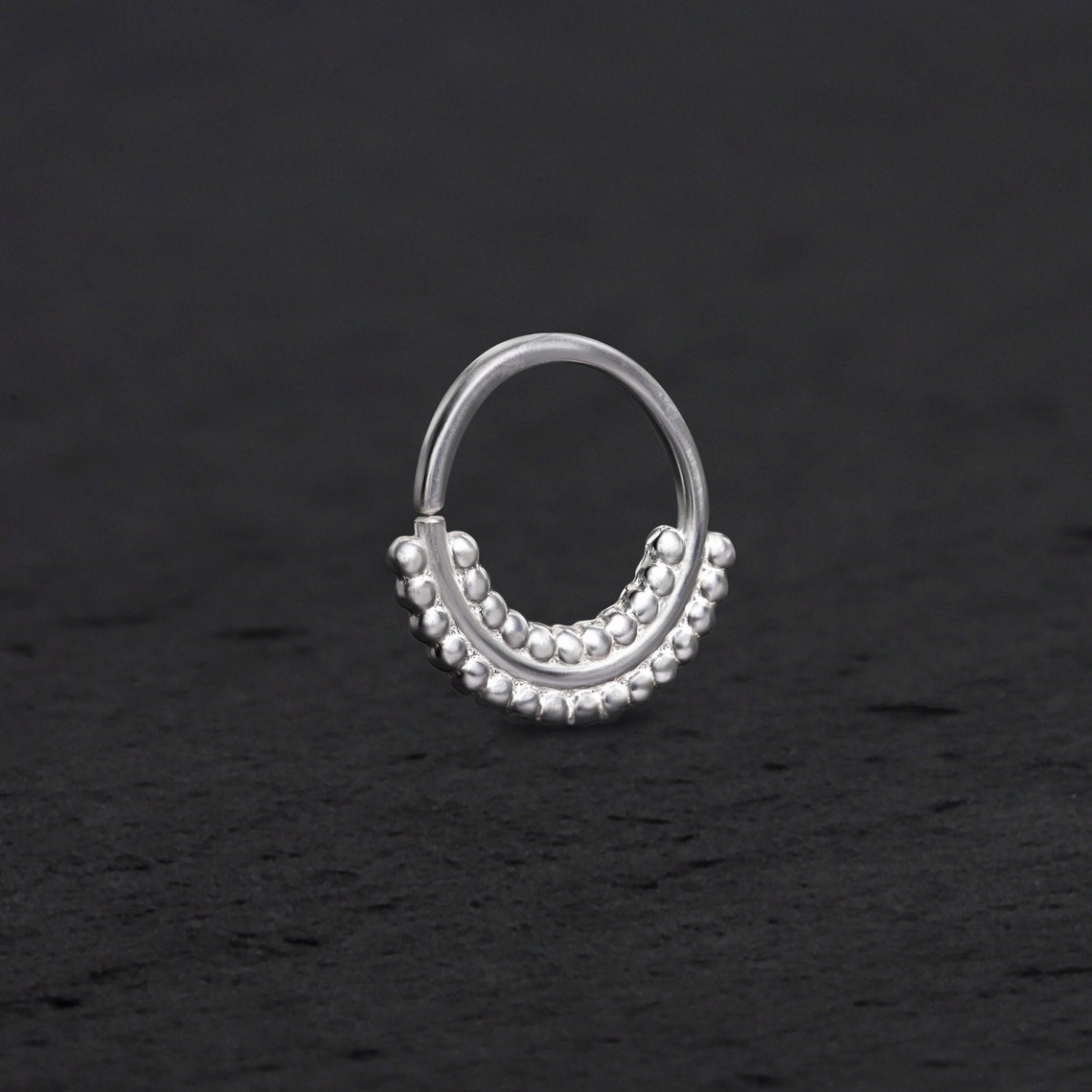 Silver Nose Ring 18 Gauge Nose Ring Indian Nose Ring Etsy