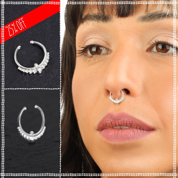 Stun Reizen winnen Fake Nose Ring Hoepel Fake Neus Piercing Neus manchet - Etsy België