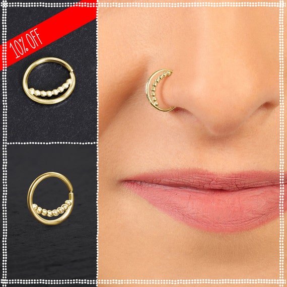 Pure gold on sale nose ring gold